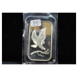 EAGLE THEME 1OZ SILVER BAR - 1 TROY OZ .999