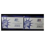 2002 AND 2003 PROOF SETS