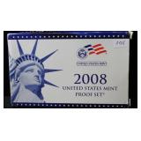 2008 14-PC PROOF SET INCLUDING ALL DOLLARS AND