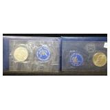 1971 AND 1972 SILVER IKE UNC DOLLARS