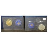 (2) UNC 1972 SILVER IKE DOLLARS