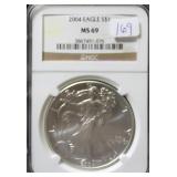 2004 SILVER EAGLE NGC MS69