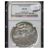 2010 SILVER EAGLE NGC MS69