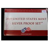 2009 US MINT SILVER PROOF SET W/BOX & COA