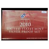 2010 US MINT SILVER PROOF SET W/BOX & COA