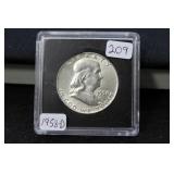 1958-D FRANKLIN HALF DOLLAR - LUSTER
