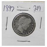 1897 BARBER QUARTER DOLLAR