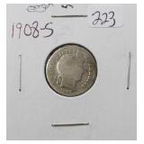 1908-S BARBER DIME