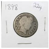 1898 BARBER DIME
