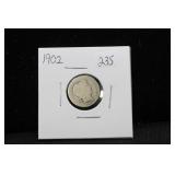 1902 BARBER DIME