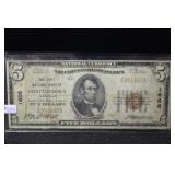 1929 $5 FIRST NAT. BANK OF CHATTANOOGA - NATIONAL