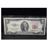 1953 A TWO DOLLAR RED SEAL $2 BILL