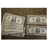 (2) $2 BILLS UNC, 1995 F AND 2013 F, AND (12)