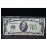 1934 $10 GREEN SEAL B NEW YORK NOTE