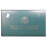 YELLOWSTONE PROOF SILVER DOLLAR W BOX PAPERS