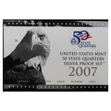 2007 SILVER PROOF QUARTER SET