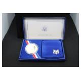 ELLIS ISLAND PROOF SILVER DOLLAR W BOX PAPERS