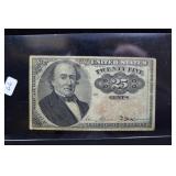 1874 FRACTIONAL NOTE 25 CENTS
