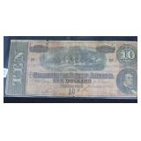 1864 TEN DOLLAR CONFEDERATE NOTE