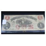 1862 VIRGINIA TRESURY NOTE   ONE DOLLAR