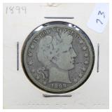 1899 BARBER HALF DOLLAR  VG