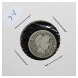 1907 BARBER DIME  VG