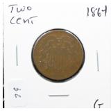 1864 TWO CENT PIECE   G
