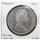 1965 CANADA SILVER DOLLAR CHOICE BU