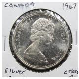 1967 CANADA SILVER DOLLAR CHOICE BU