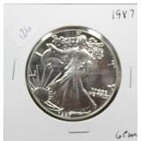 1987 SILVER EAGLE   GEM