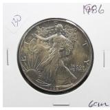 1986 SILVER EAGLE GEM  TONER