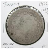 1876 TURKEY SILVER 20 KURUSH   1293/1