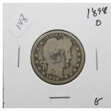1898 O BARBER QUARTER  G
