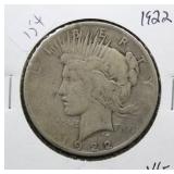 1922 PEACE DOLLAR  VG
