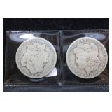TWO MORGAN DOLLARS