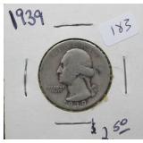 1939 WASHINGTON QUARTER