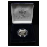 1999 PROOF SBA DOLLAR W BOX PAPERS