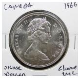 1966 CANADA SILVER DOLLAR CHOICE BU