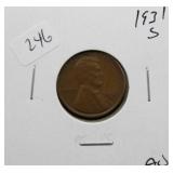 1931 S LINCOLN CENT  AU KEY DATE