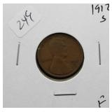 1912 S LINCOLN CENT  KEY  F