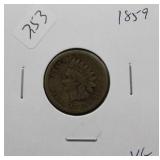 1859 INDIAN HEAD CENT  VG
