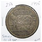 1985 MEXICO SILVER 10 PESOS   CH  BU