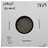 1829 BUST HALF DIME