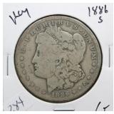 1886 S MORGAN SILVER DOLLAR  G