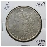1887 MORGAN SILVER DOLLAR CHOICE BU