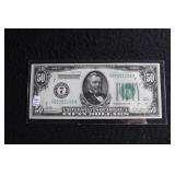 MS64 1928 50 DOLLAR REDEMABLE IN GOLD  BINARY