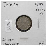 1909 TURKEY 1327/ 3 SILVER KURUSH  XF