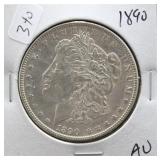 1890 MORGAN DOLLAR  AU