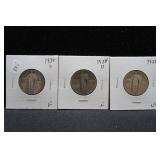 3 STANDING QUARTERS 1928 D 1930 S  1928