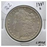 1881 S MORGAN DOLLAR  CHOICE BU